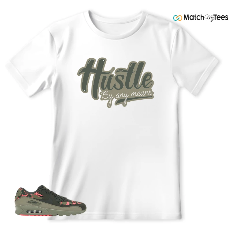 NIKE AIR MAX 90 DIGI CAMO OLIVE SNEAKER Matching Tees t-shirt