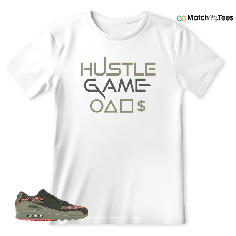 NIKE AIR MAX 90 DIGI CAMO OLIVE SNEAKER Matching Tees t-shirt