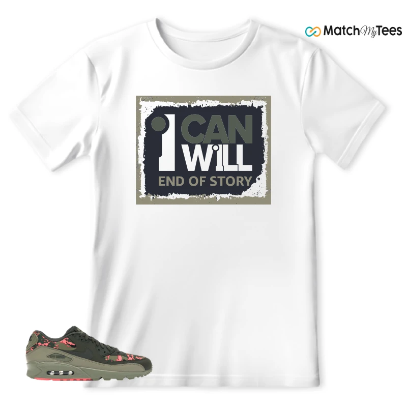 NIKE AIR MAX 90 DIGI CAMO OLIVE SNEAKER Matching Tees t-shirt