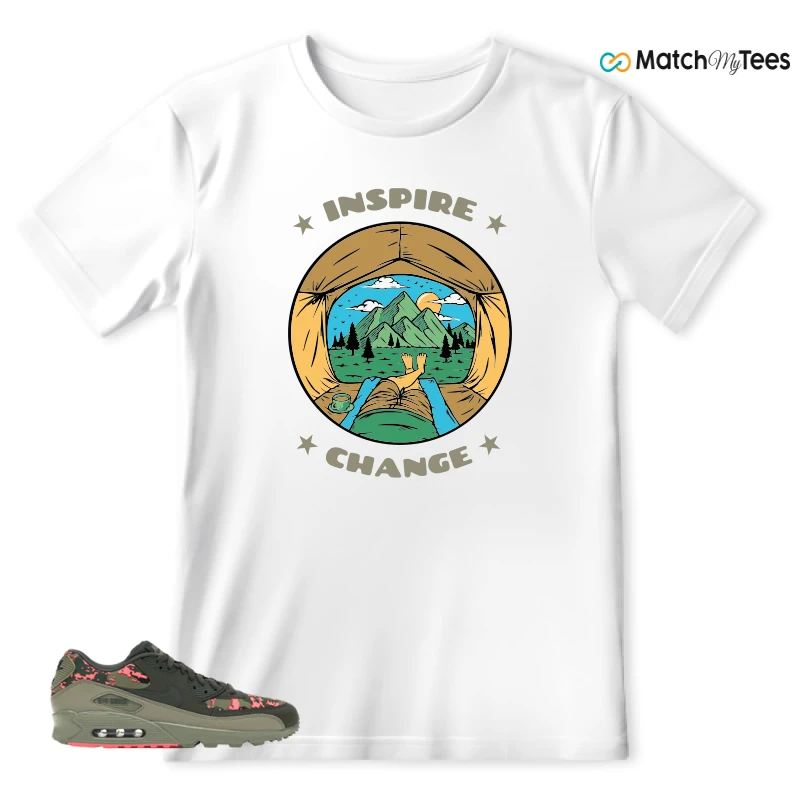 NIKE AIR MAX 90 DIGI CAMO OLIVE SNEAKER Matching Tees t-shirt