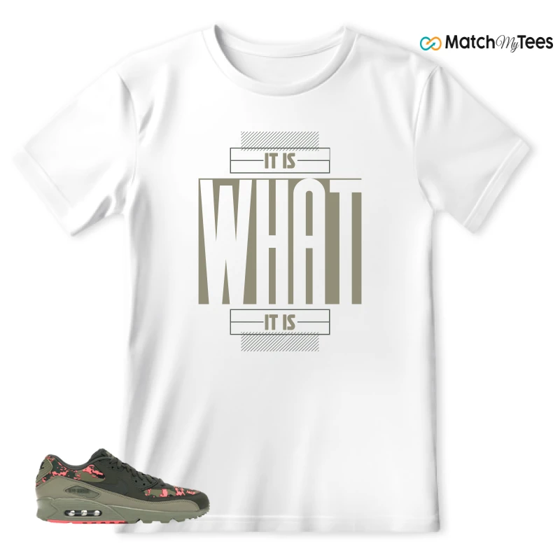 NIKE AIR MAX 90 DIGI CAMO OLIVE SNEAKER Matching Tees t-shirt