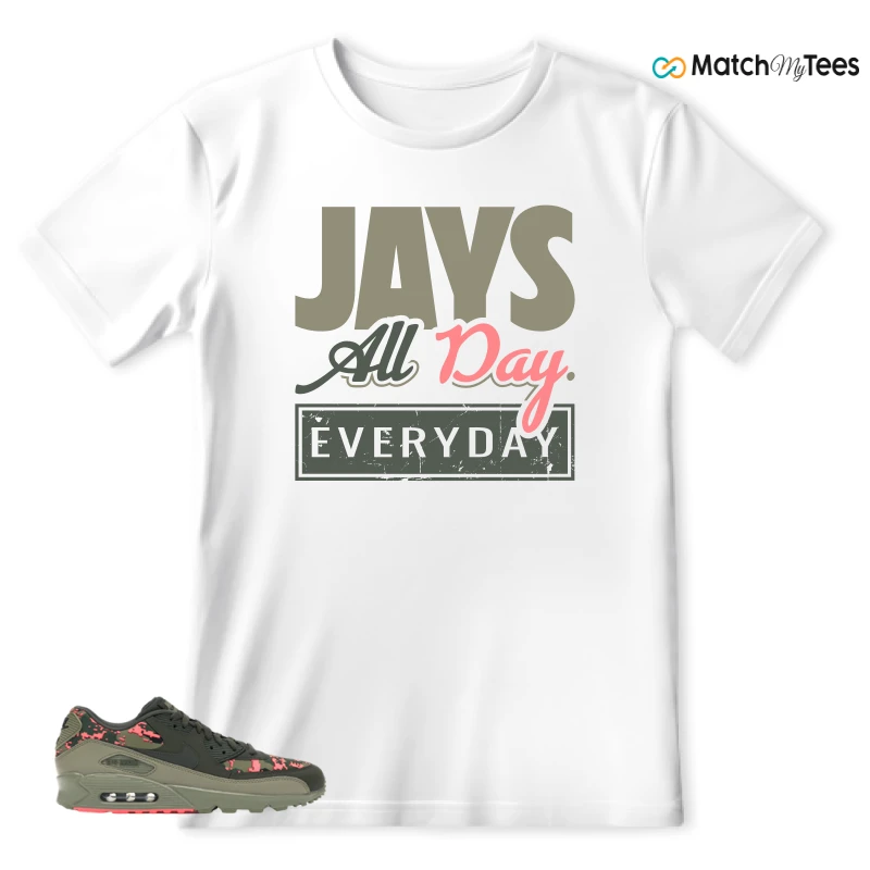NIKE AIR MAX 90 DIGI CAMO OLIVE SNEAKER Matching Tees t-shirt