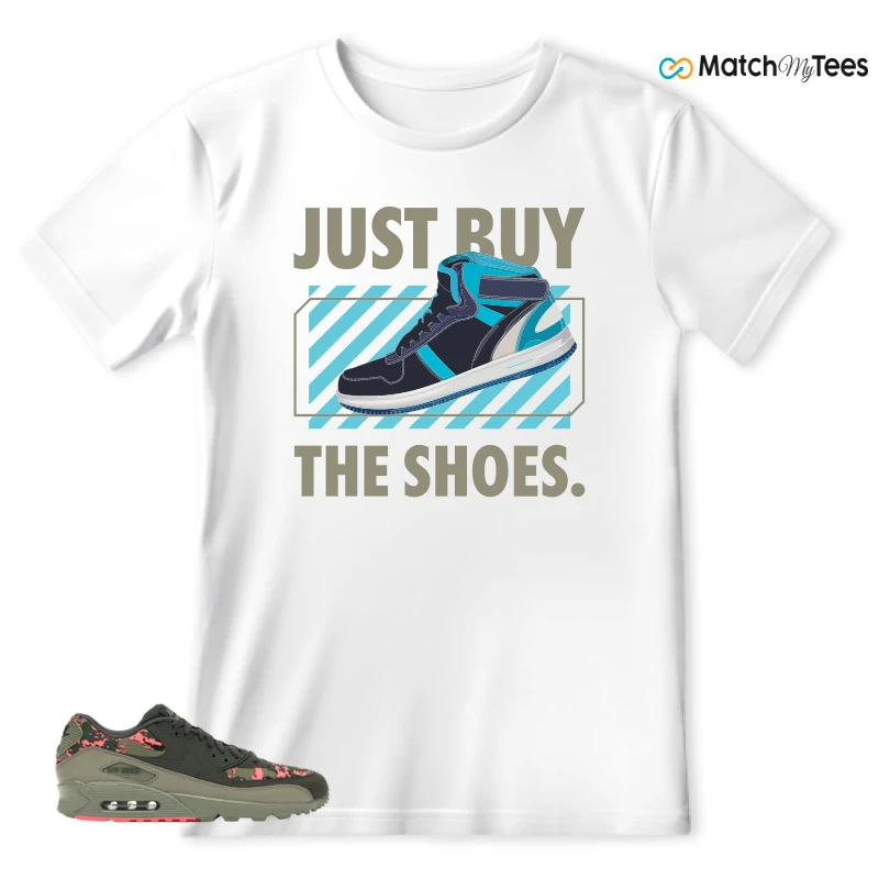 NIKE AIR MAX 90 DIGI CAMO OLIVE SNEAKER Matching Tees t-shirt