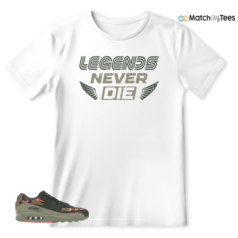 NIKE AIR MAX 90 DIGI CAMO OLIVE SNEAKER Matching Tees t-shirt