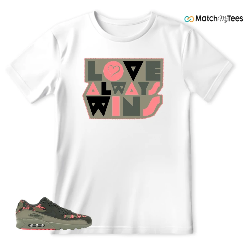 NIKE AIR MAX 90 DIGI CAMO OLIVE SNEAKER Matching Tees t-shirt
