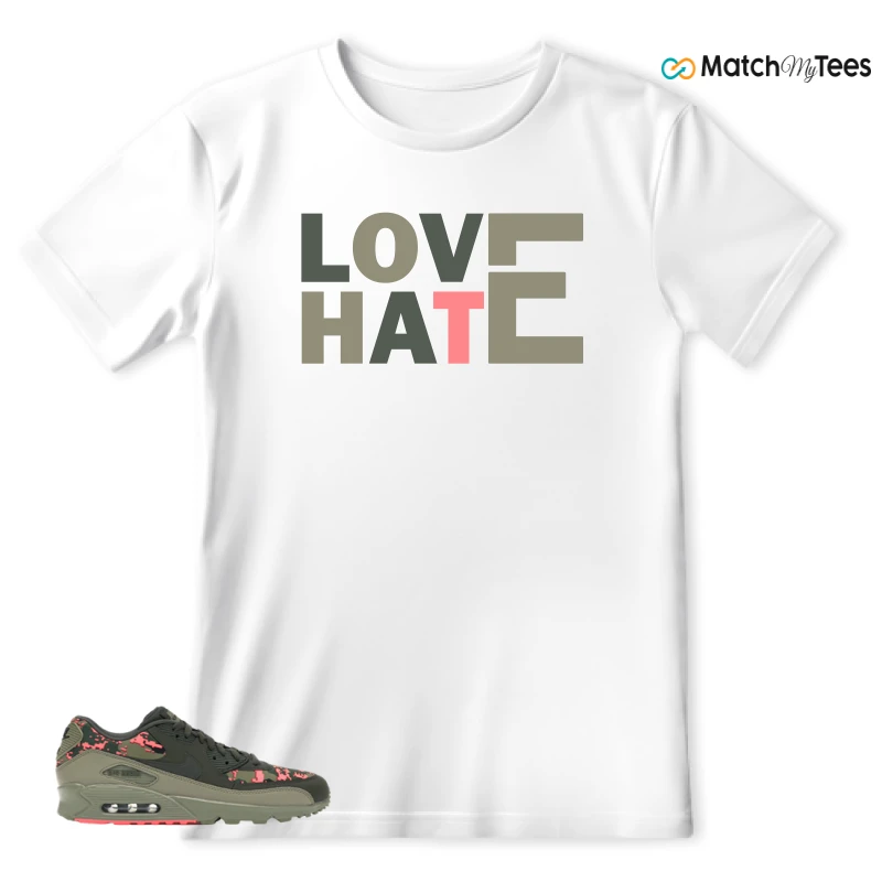 Love Hate White matching T-shirt T-shirt