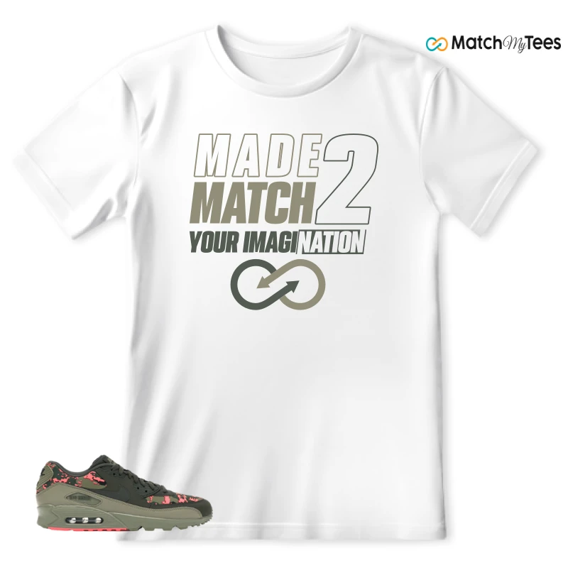 NIKE AIR MAX 90 DIGI CAMO OLIVE SNEAKER Matching Tees t-shirt