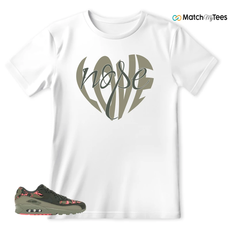 NIKE AIR MAX 90 DIGI CAMO OLIVE SNEAKER Matching Tees t-shirt
