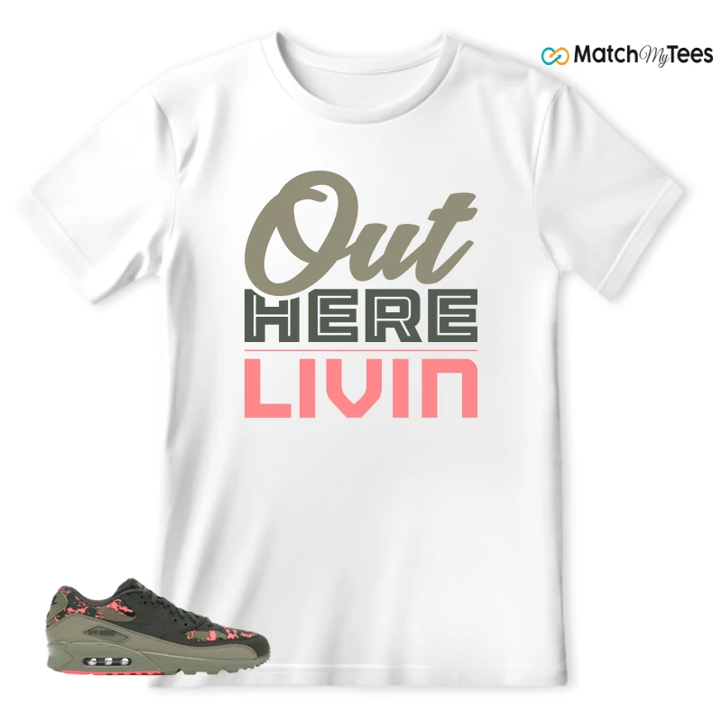 NIKE AIR MAX 90 DIGI CAMO OLIVE SNEAKER Matching Tees t-shirt