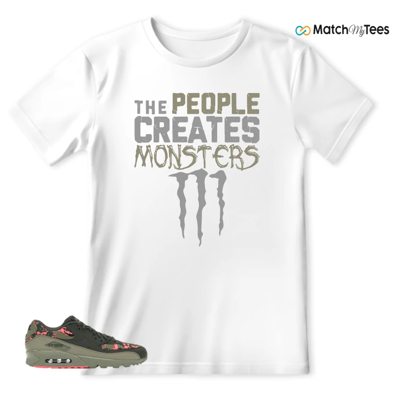 NIKE AIR MAX 90 DIGI CAMO OLIVE SNEAKER Matching Tees t-shirt