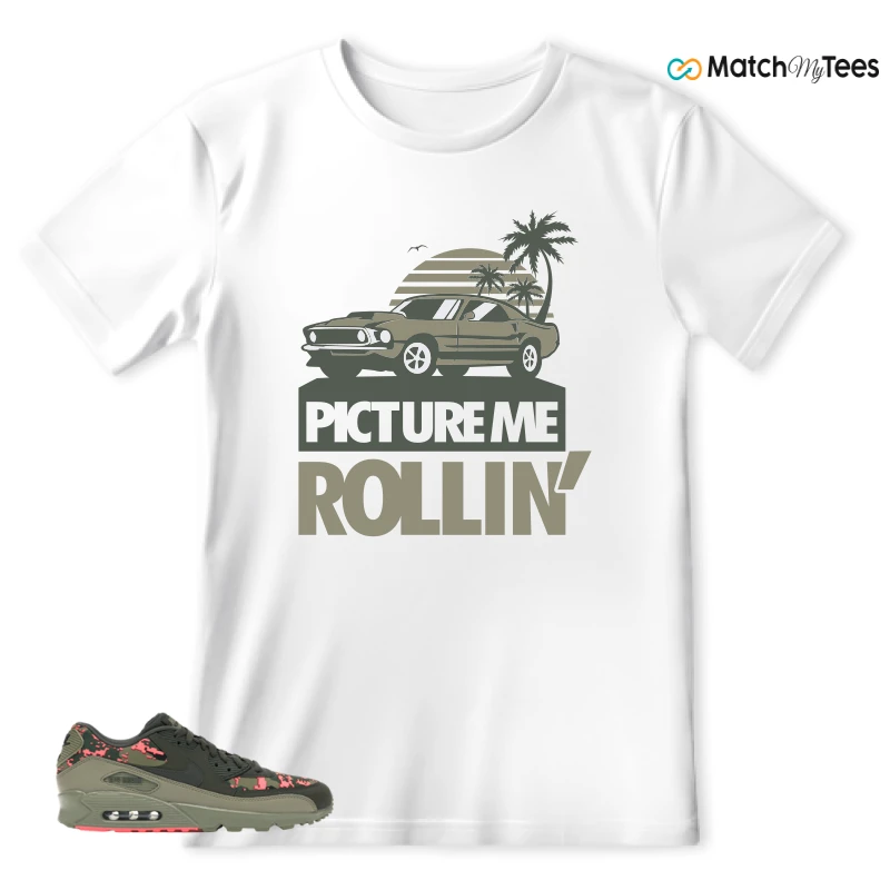 NIKE AIR MAX 90 DIGI CAMO OLIVE SNEAKER Matching Tees t-shirt