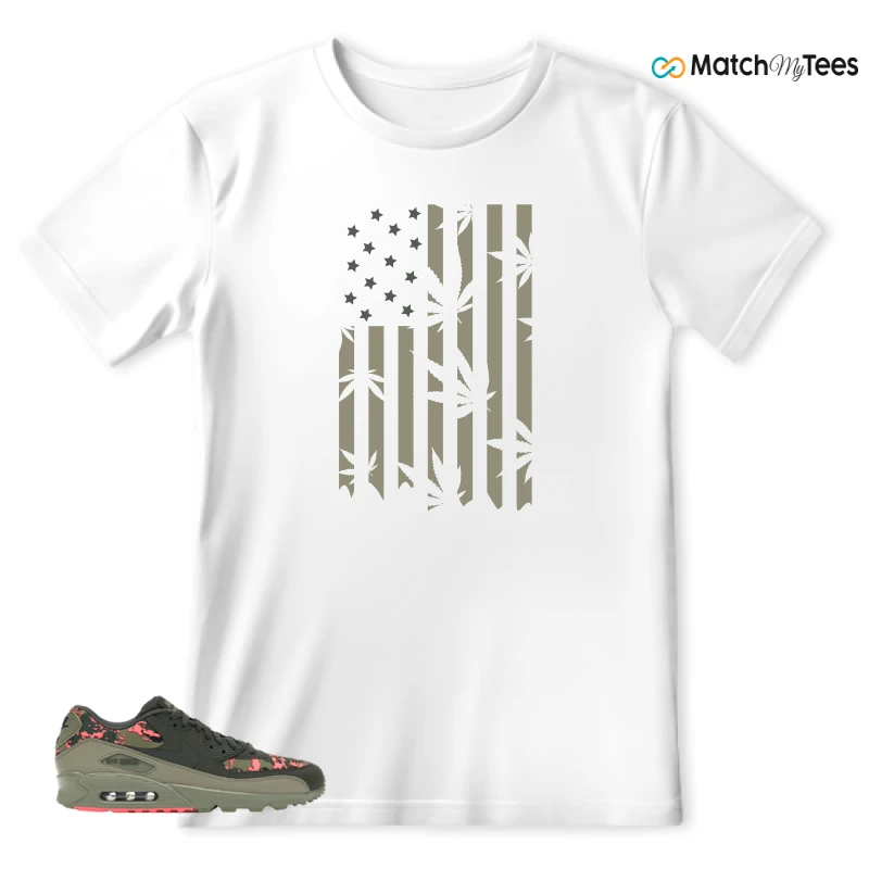 NIKE AIR MAX 90 DIGI CAMO OLIVE SNEAKER Matching Tees t-shirt