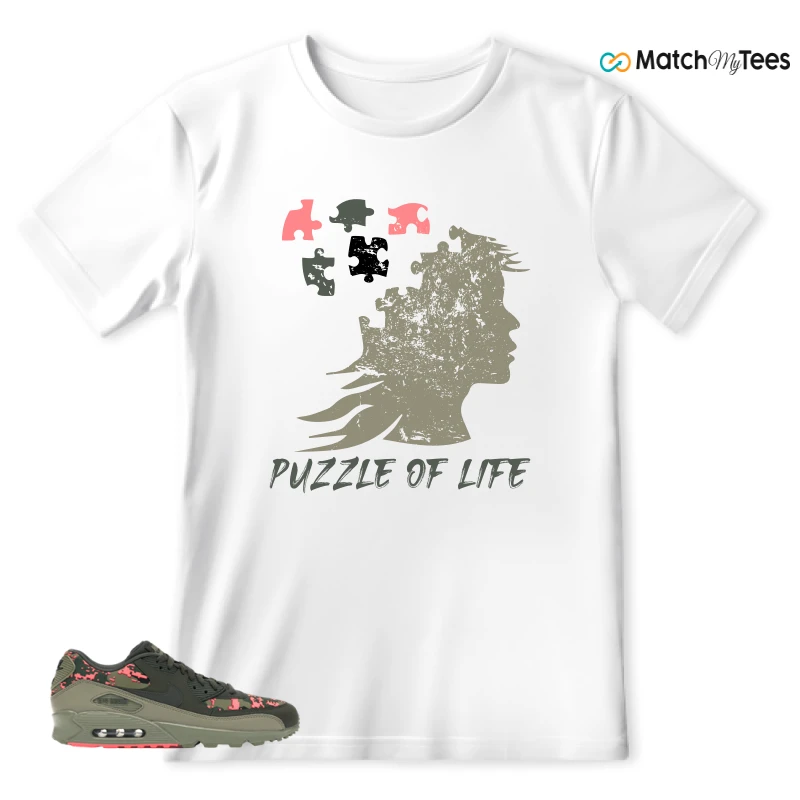 Puzzle of Life White matching T-shirt T-shirt