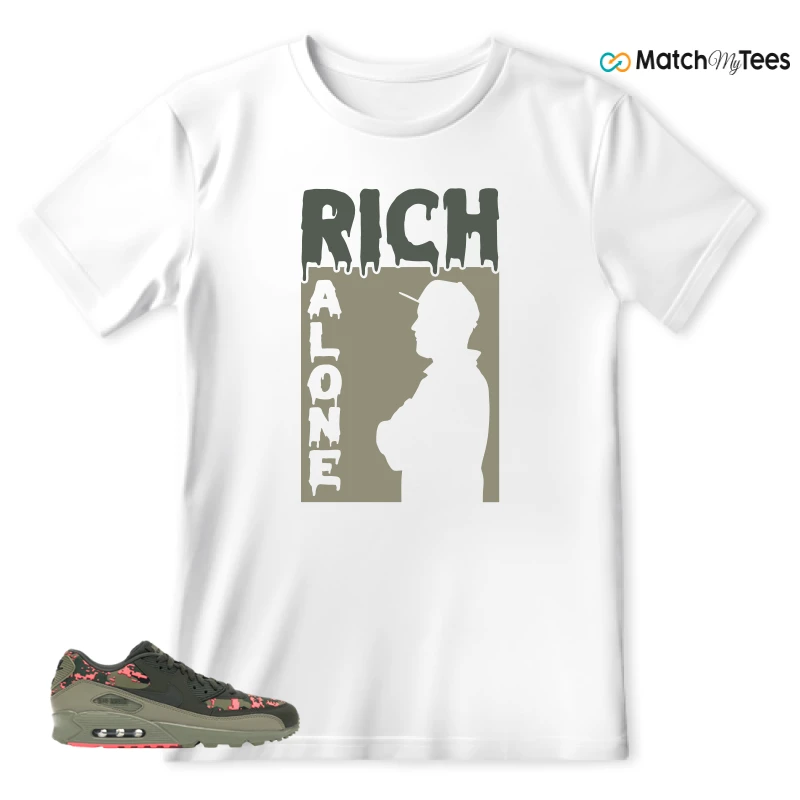 NIKE AIR MAX 90 DIGI CAMO OLIVE SNEAKER Matching Tees t-shirt