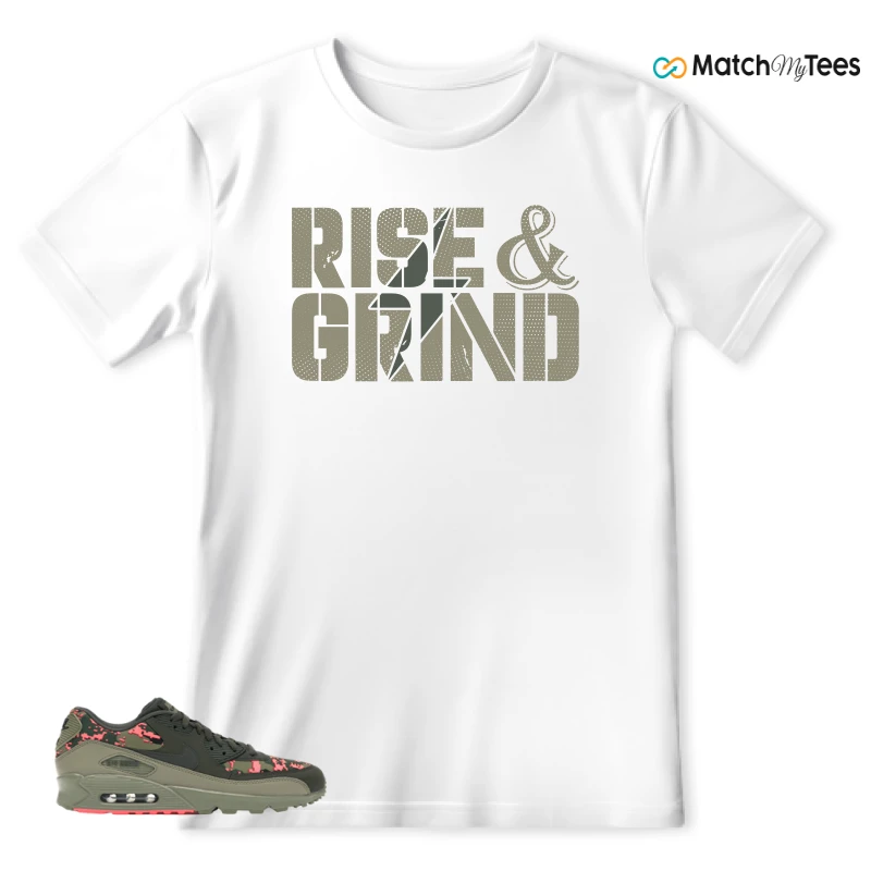 NIKE AIR MAX 90 DIGI CAMO OLIVE SNEAKER Matching Tees t-shirt