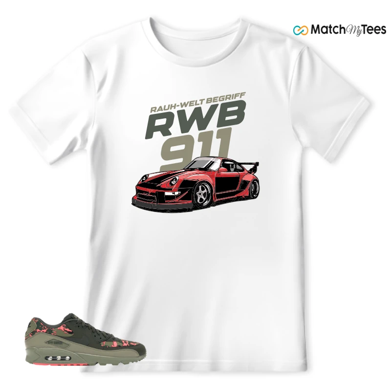 NIKE AIR MAX 90 DIGI CAMO OLIVE SNEAKER Matching Tees t-shirt