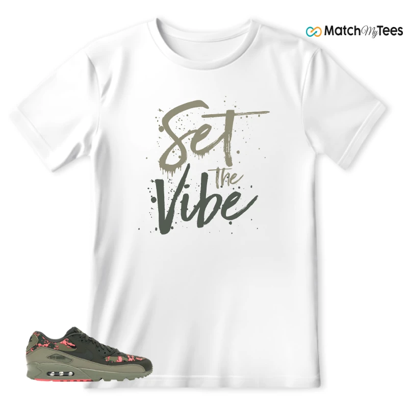 SET THE VIBE White matching T-shirt T-shirt