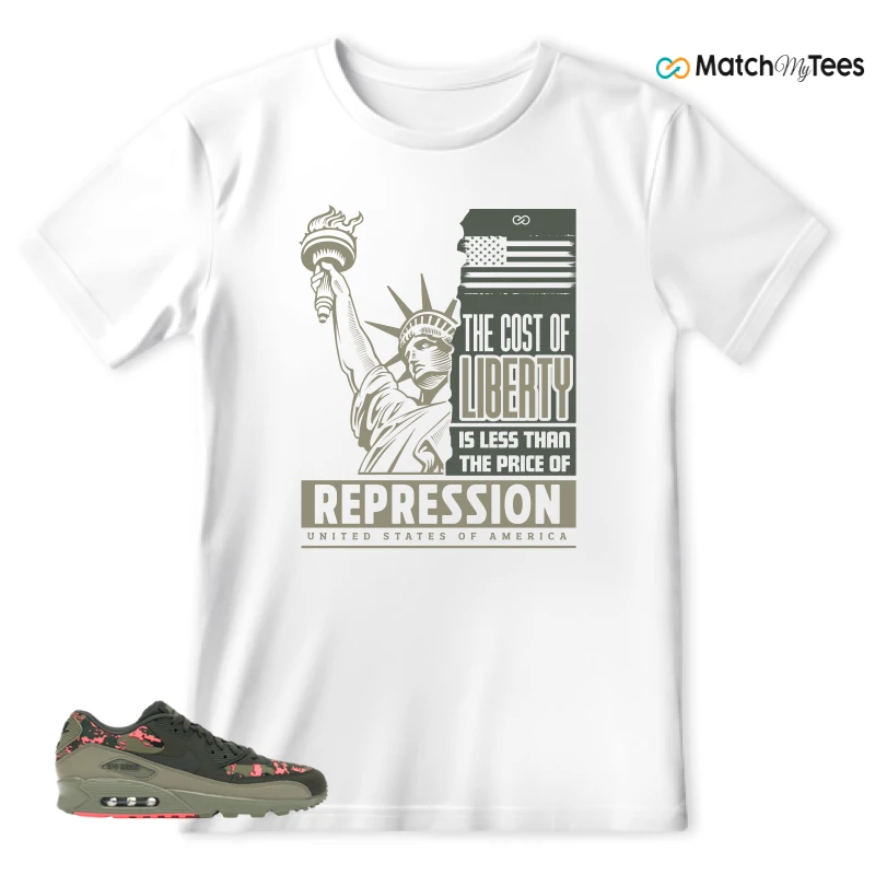 NIKE AIR MAX 90 DIGI CAMO OLIVE SNEAKER Matching Tees t-shirt