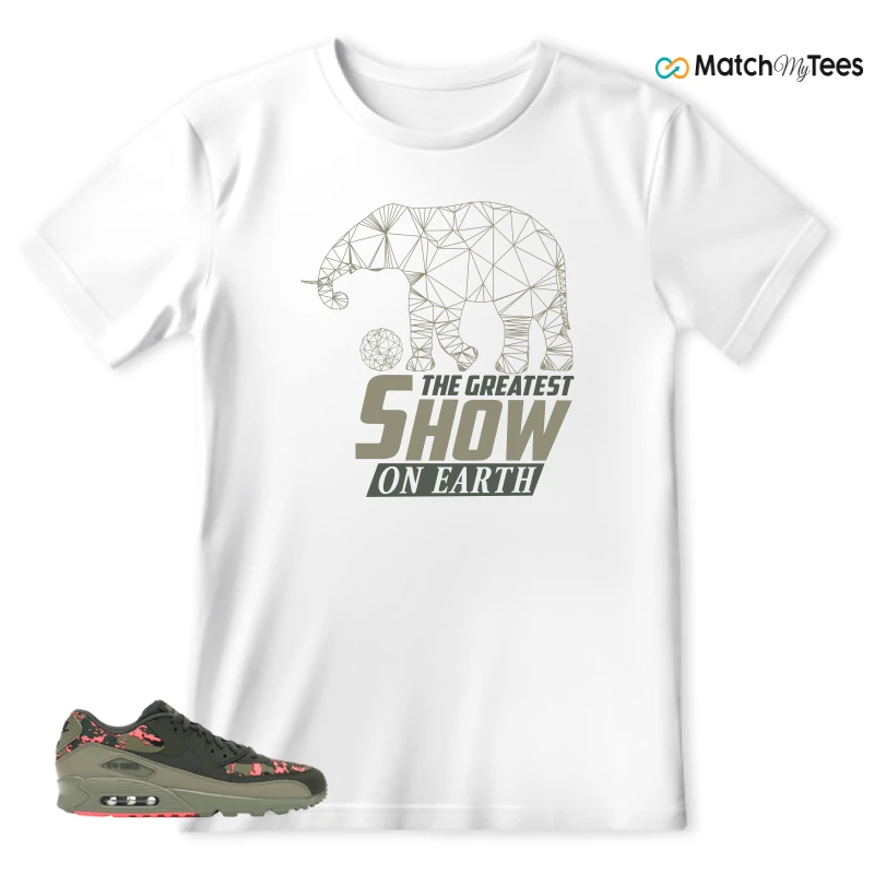 NIKE AIR MAX 90 DIGI CAMO OLIVE SNEAKER Matching Tees t-shirt