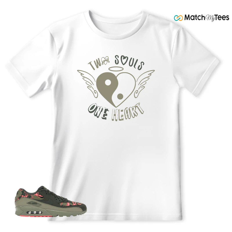 NIKE AIR MAX 90 DIGI CAMO OLIVE SNEAKER Matching Tees t-shirt