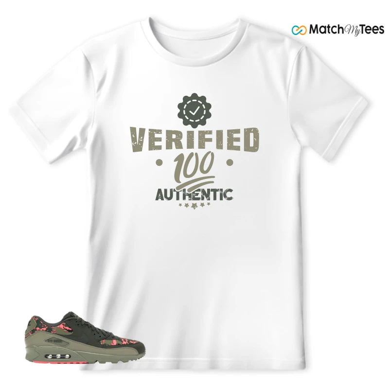 NIKE AIR MAX 90 DIGI CAMO OLIVE SNEAKER Matching Tees t-shirt