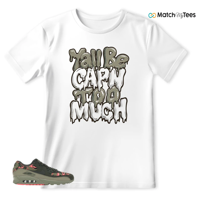 NIKE AIR MAX 90 DIGI CAMO OLIVE SNEAKER Matching Tees t-shirt
