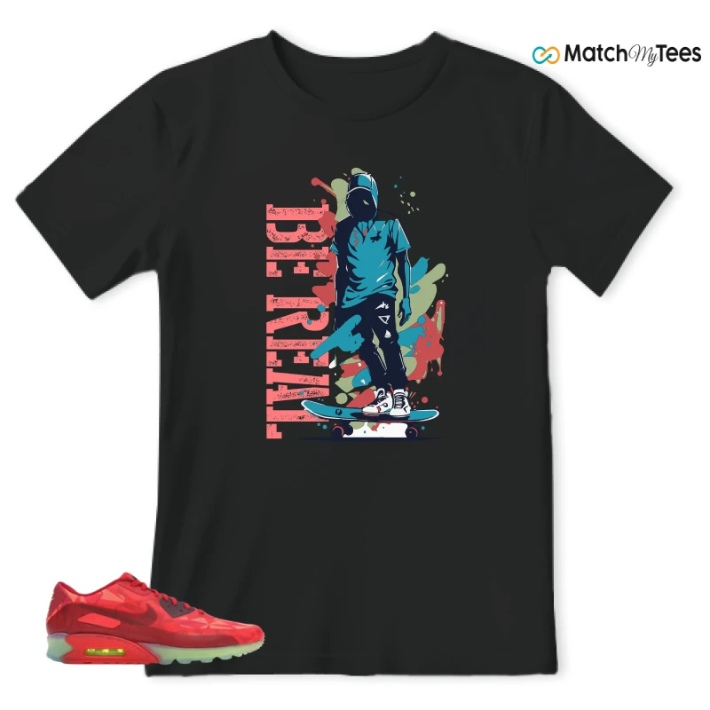 NIKE AIR MAX 90 ICE GYM RED SNEAKER Matching Tees t-shirt