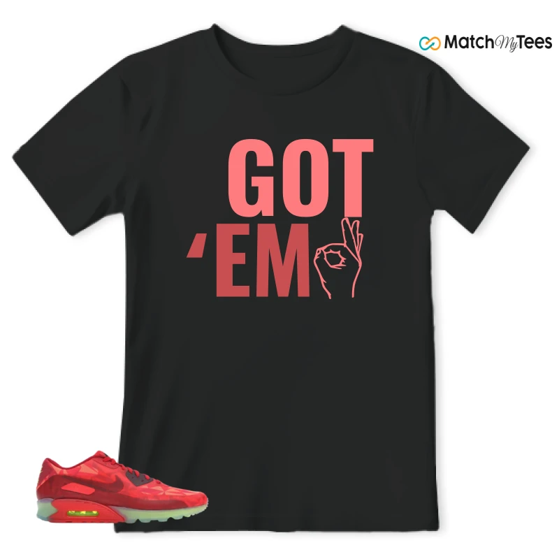 NIKE AIR MAX 90 ICE GYM RED SNEAKER Matching Tees t-shirt