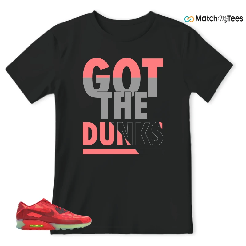 NIKE AIR MAX 90 ICE GYM RED SNEAKER Matching Tees t-shirt