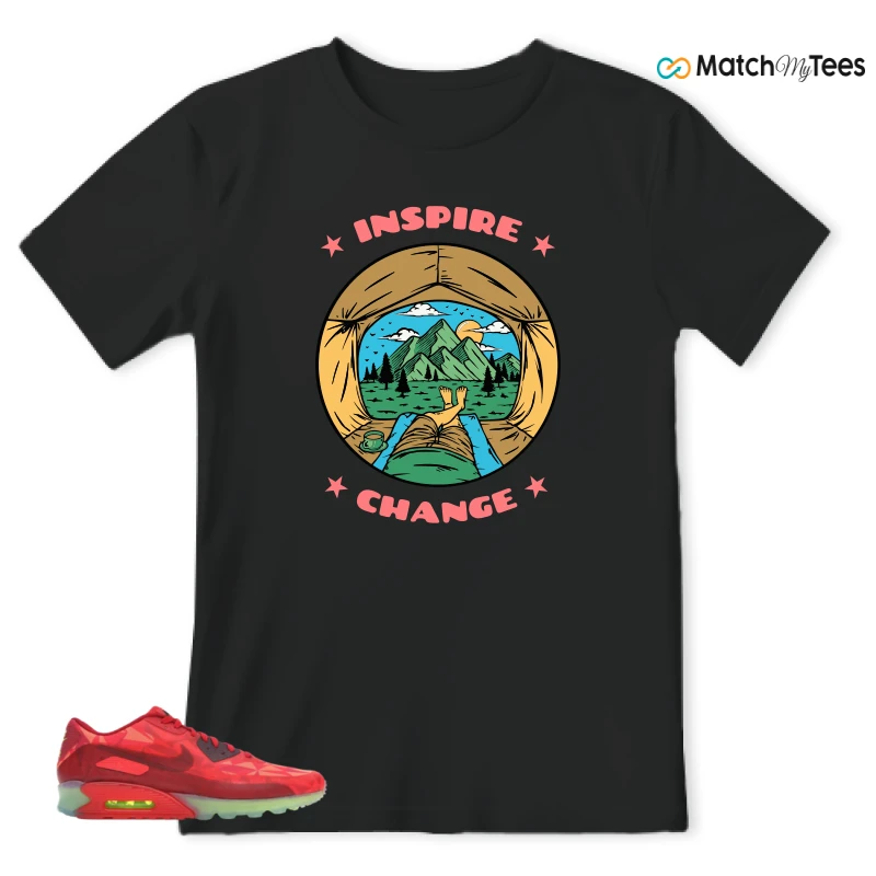 NIKE AIR MAX 90 ICE GYM RED SNEAKER Matching Tees t-shirt