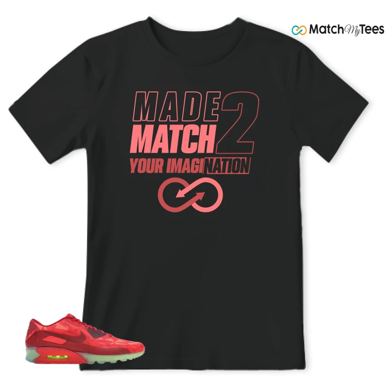 NIKE AIR MAX 90 ICE GYM RED SNEAKER Matching Tees t-shirt