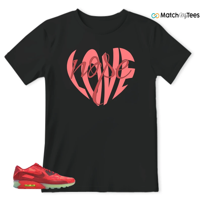 NIKE AIR MAX 90 ICE GYM RED SNEAKER Matching Tees t-shirt