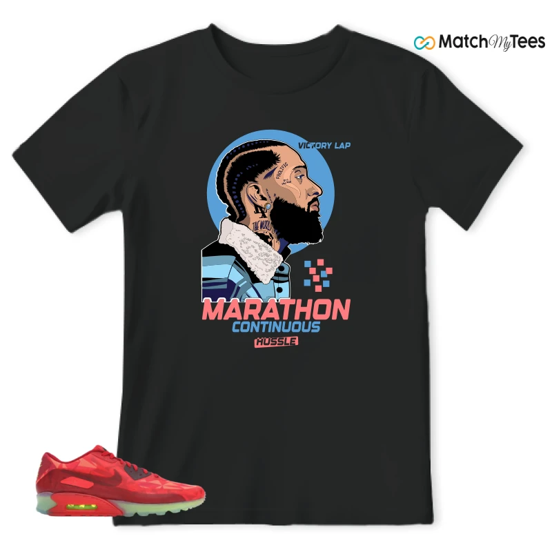 NIKE AIR MAX 90 ICE GYM RED SNEAKER Matching Tees t-shirt