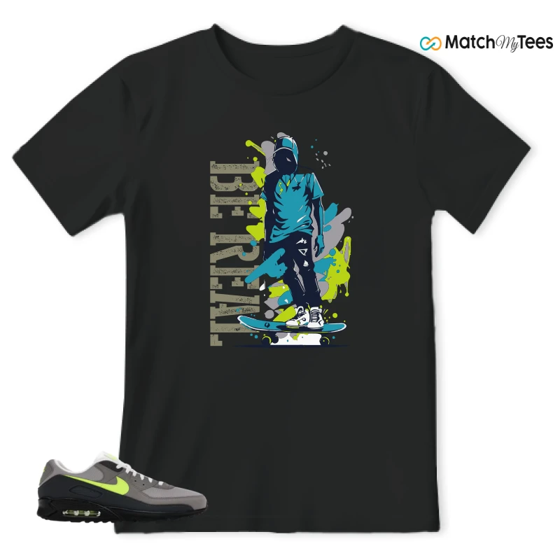 NIKE AIR MAX 90 NEON SNEAKER Matching Tees t-shirt