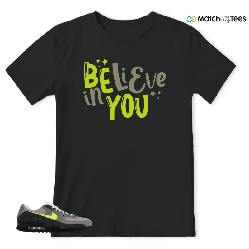 NIKE AIR MAX 90 NEON SNEAKER Matching Tees t-shirt