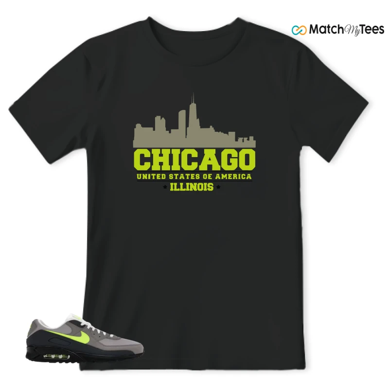 NIKE AIR MAX 90 NEON SNEAKER Matching Tees t-shirt