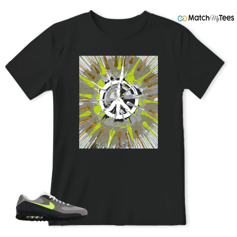 NIKE AIR MAX 90 NEON SNEAKER Matching Tees t-shirt
