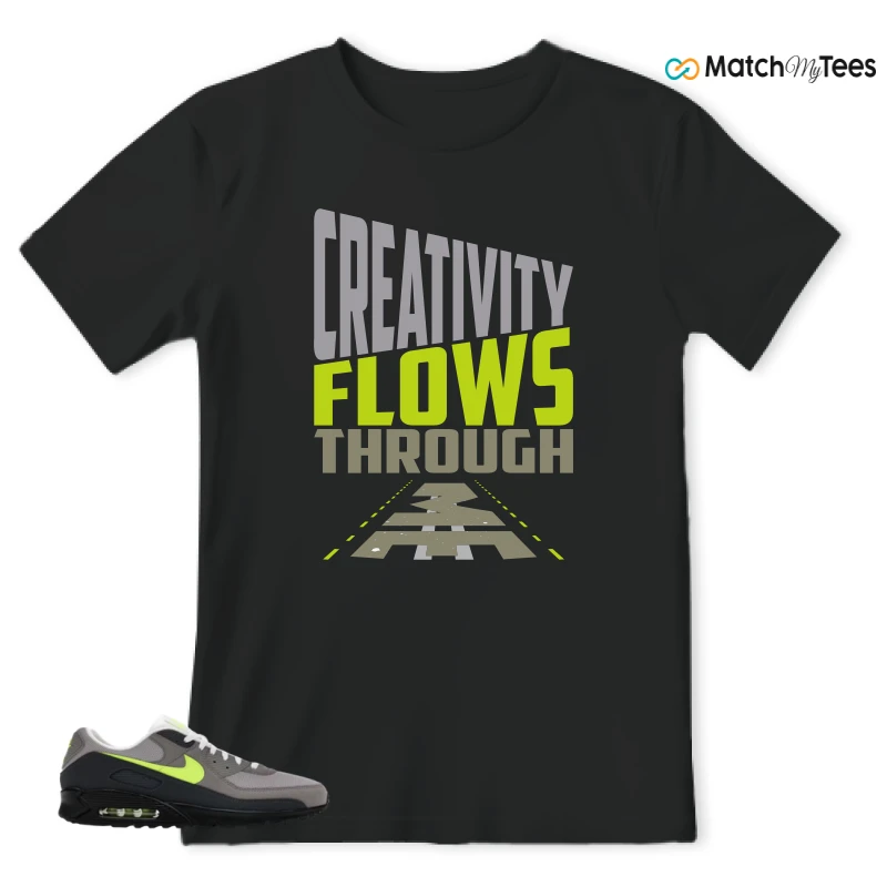 NIKE AIR MAX 90 NEON SNEAKER Matching Tees t-shirt