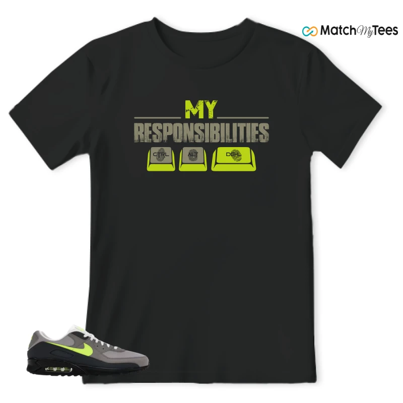 NIKE AIR MAX 90 NEON SNEAKER Matching Tees t-shirt