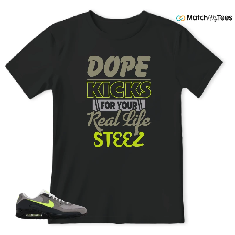 NIKE AIR MAX 90 NEON SNEAKER Matching Tees t-shirt