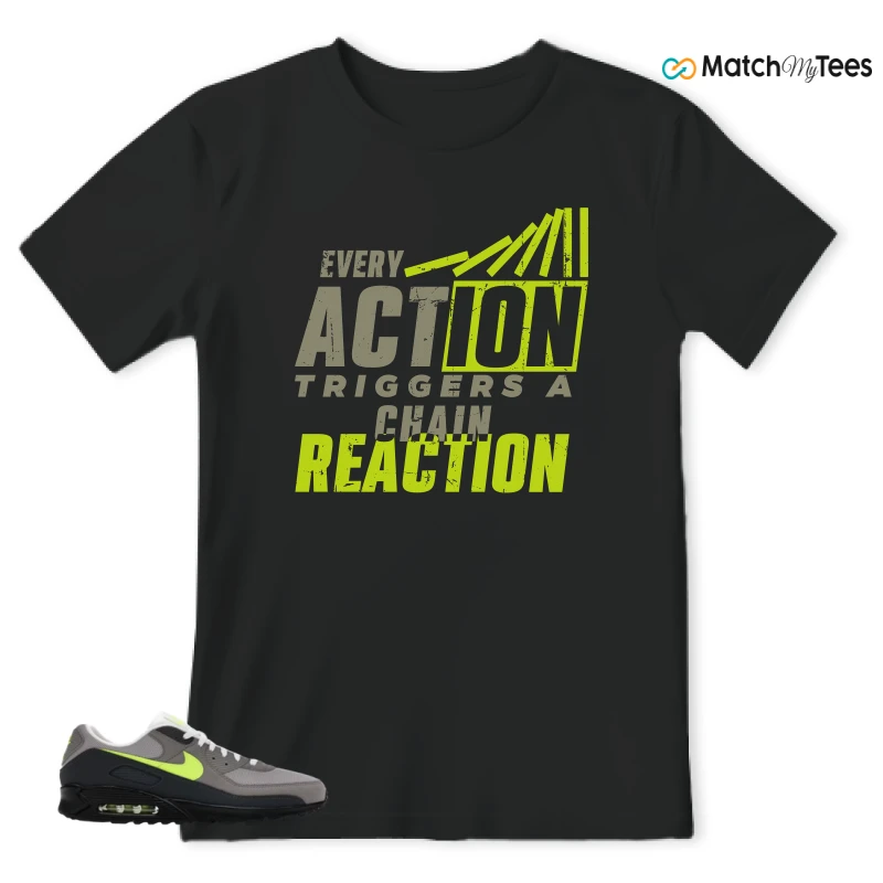 NIKE AIR MAX 90 NEON SNEAKER Matching Tees t-shirt