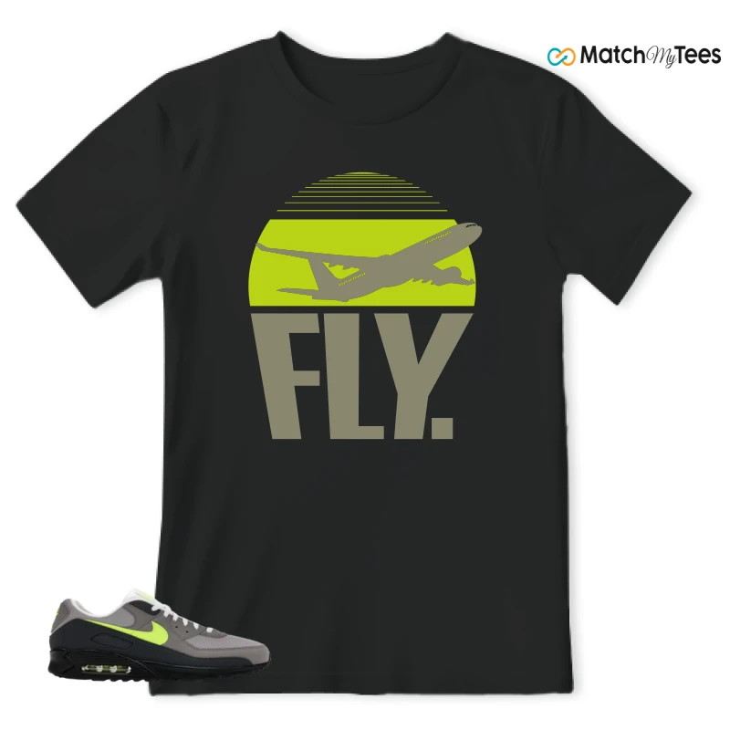 NIKE AIR MAX 90 NEON SNEAKER Matching Tees t-shirt