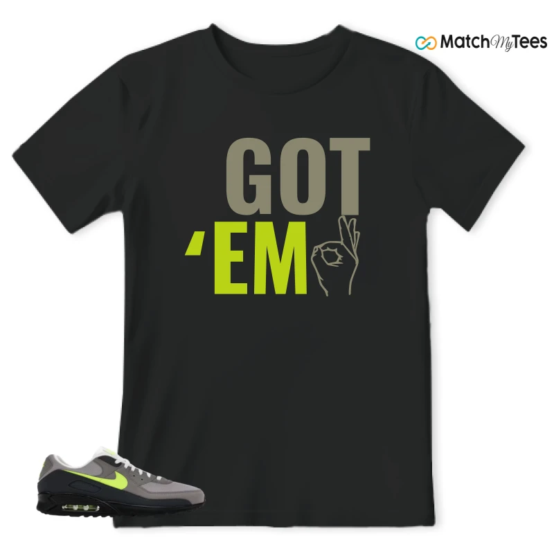 NIKE AIR MAX 90 NEON SNEAKER Matching Tees t-shirt