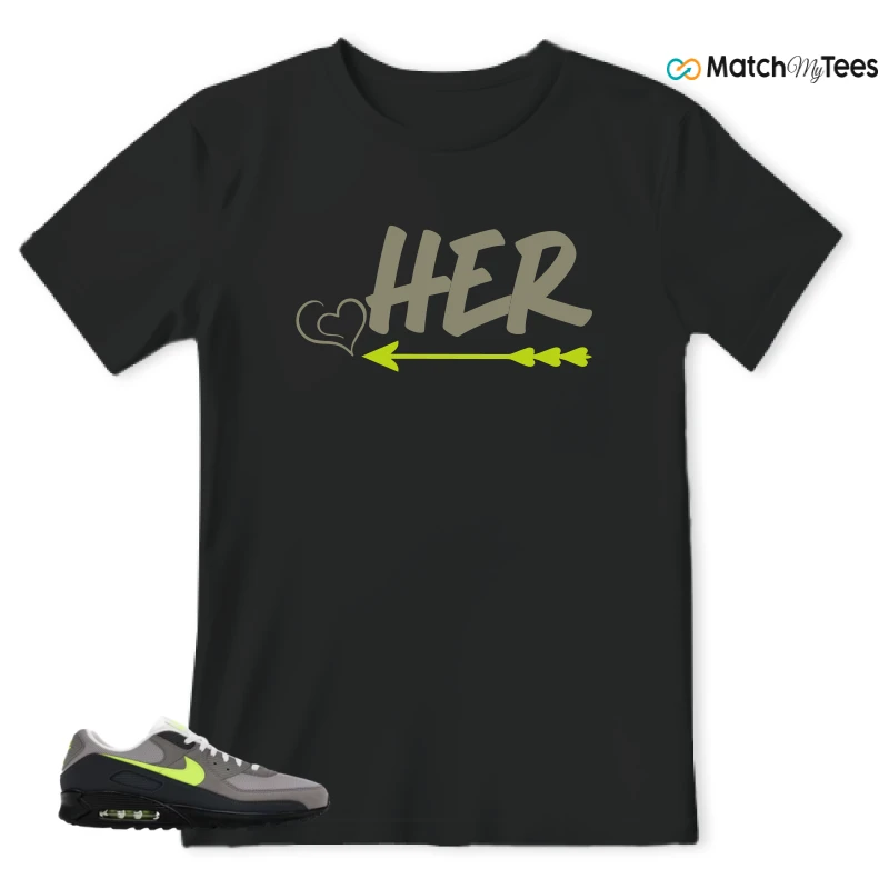 NIKE AIR MAX 90 NEON SNEAKER Matching Tees t-shirt