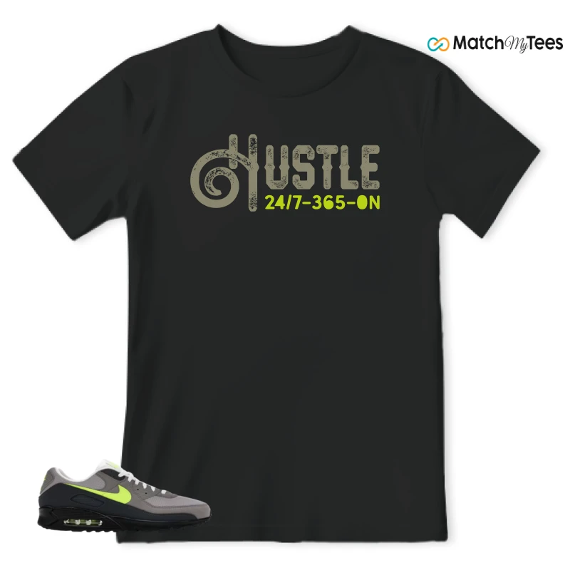NIKE AIR MAX 90 NEON SNEAKER Matching Tees t-shirt