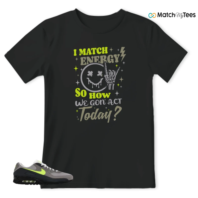 NIKE AIR MAX 90 NEON SNEAKER Matching Tees t-shirt