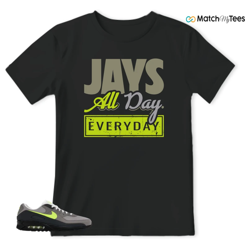 NIKE AIR MAX 90 NEON SNEAKER Matching Tees t-shirt
