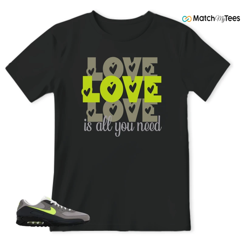 NIKE AIR MAX 90 NEON SNEAKER Matching Tees t-shirt
