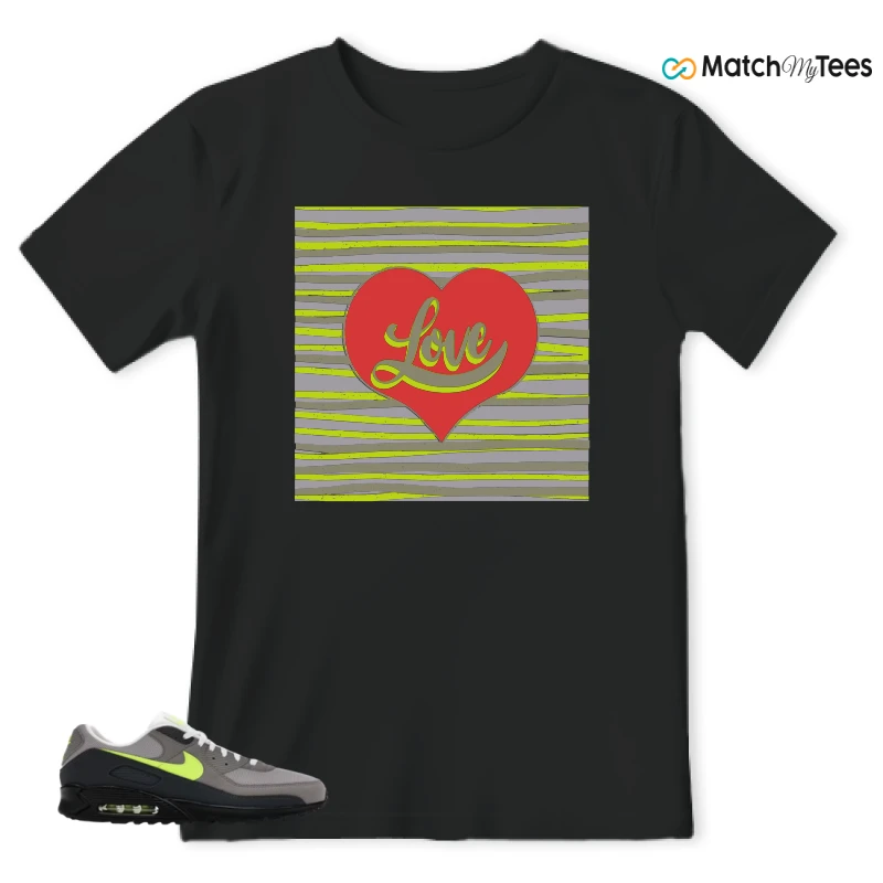 NIKE AIR MAX 90 NEON SNEAKER Matching Tees t-shirt