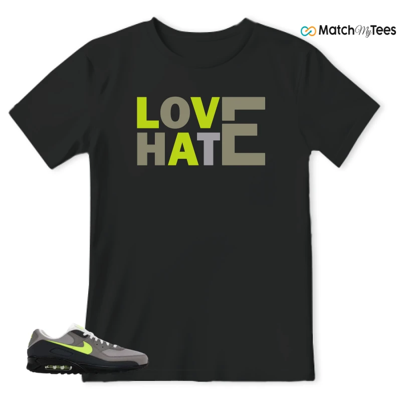 NIKE AIR MAX 90 NEON SNEAKER Matching Tees t-shirt